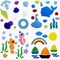 4Pcs Summer Gel Window Clings Colorful Seasonal Toddlers Window Jelly Stickers